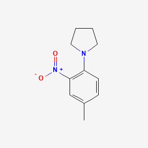 molecular formula C11H14N2O2 B13796979 1-(4-Methyl-2-nitrophenyl)pyrrolidine CAS No. 59504-34-6