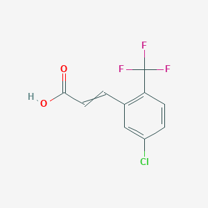molecular formula C10H6ClF3O2 B13796991 (E)-3-(5-Chloro-2-(trifluoromethyl)phenyl)acrylic acid 