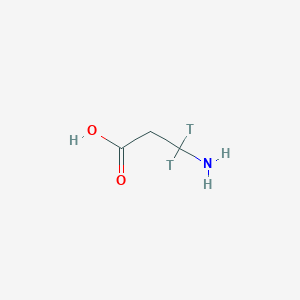 molecular formula C3H7NO2 B13797032 Beta-alanine,[3-3H(N)] 