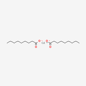 molecular formula C18H34CdO4 B13797037 Nonanoic acid, cadmium salt CAS No. 5112-16-3