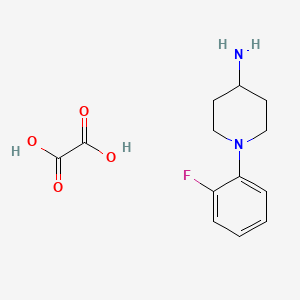 molecular formula C13H17FN2O4 B1379705 1-(2-Fluorophenyl)-4-piperidinamine oxalate CAS No. 1185530-97-5