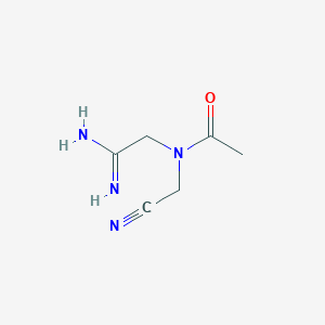 molecular formula C6H10N4O B13797054 N-(2-amino-2-iminoethyl)-N-(cyanomethyl)acetamide 
