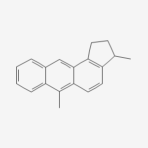 molecular formula C19H18 B13797062 2,3-Dihydro-3,6-dimethyl-1H-cyclopenta(a)anthracene CAS No. 63040-45-9