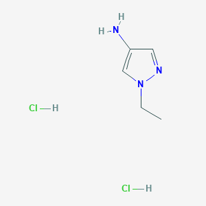 molecular formula C5H11Cl2N3 B1379707 1-乙基-1H-吡唑-4-胺二盐酸盐 CAS No. 1609395-52-9