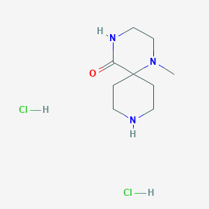 molecular formula C9H19Cl2N3O B1379709 1-Methyl-1,4,9-triazaspiro[5.5]undecan-5-one dihydrochloride CAS No. 1609395-33-6