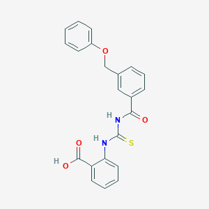 molecular formula C22H18N2O4S B13797091 2-[[3-(Phenoxymethyl)benzoyl]carbamothioylamino]benzoic acid 