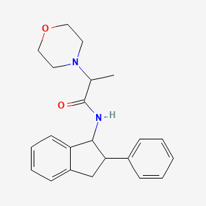 molecular formula C22H26N2O2 B13797093 N-(2-Morpholinopropionyl)-2-phenyl-1-indanamine 