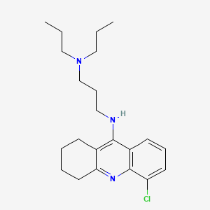 molecular formula C22H32ClN3 B13797098 Acridine, 1,2,3,4-tetrahydro-5-chloro-9-(3-(dipropylamino)propylamino)- CAS No. 73663-85-1