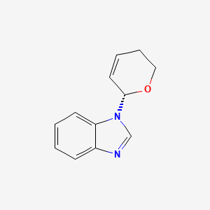 molecular formula C12H12N2O B13797099 1H-Benzimidazole,1-(5,6-dihydro-2H-pyran-2-yl)-,(S)-(9CI) 