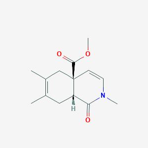 molecular formula C14H19NO3 B13797155 methyl (4aS,8aR)-2,6,7-trimethyl-1-oxo-8,8a-dihydro-5H-isoquinoline-4a-carboxylate 