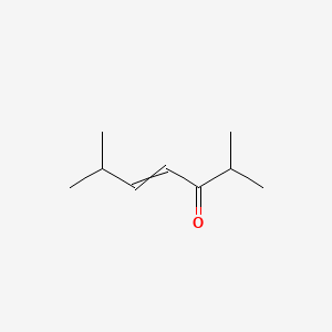 molecular formula C9H16O B13797180 2,6-Dimethylhept-4-en-3-one CAS No. 56259-14-4