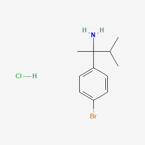 molecular formula C11H17BrClN B1379722 2-(4-Bromophenyl)-3-methylbutan-2-amine hydrochloride CAS No. 1803593-70-5