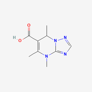 molecular formula C9H12N4O2 B1379723 4,5,7-trimethyl-4H,7H-[1,2,4]triazolo[1,5-a]pyrimidine-6-carboxylic acid CAS No. 1565321-62-1