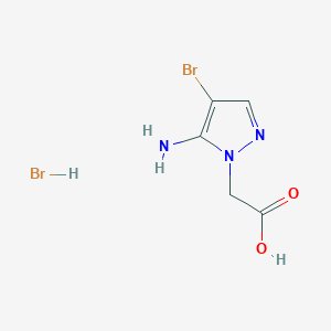 2-(5-amino-4-bromo-1H-pyrazol-1-yl)acetic acid hydrobromide