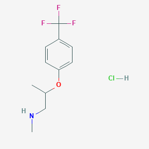 molecular formula C11H15ClF3NO B1379725 Methyl({2-[4-(trifluoromethyl)phenoxy]propyl})amine hydrochloride CAS No. 1787896-04-1