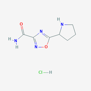 5-(Pyrrolidin-2-yl)-1,2,4-oxadiazole-3-carboxamide hydrochloride