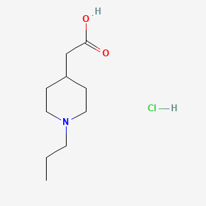 molecular formula C10H20ClNO2 B1379734 (1-Propyl-4-piperidinyl)acetic acid hydrochloride CAS No. 1609401-04-8