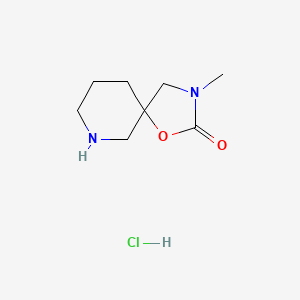 molecular formula C8H15ClN2O2 B1379738 3-Methyl-1-oxa-3,7-diazaspiro[4.5]decan-2-one hydrochloride CAS No. 1390654-03-1