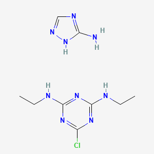 molecular formula C9H16ClN9 B13797414 Amazine CAS No. 8015-25-6