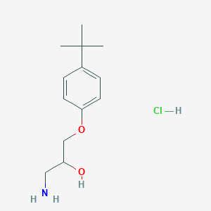 molecular formula C13H22ClNO2 B1379743 1-Amino-3-(4-(tert-butyl)phenoxy)propan-2-ol hydrochloride CAS No. 1609396-18-0