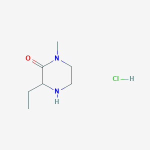 molecular formula C7H15ClN2O B1379748 3-乙基-1-甲基哌嗪-2-酮盐酸盐 CAS No. 1373514-66-9