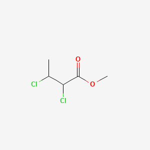 molecular formula C5H8Cl2O2 B13797483 Butanoic acid, 2,3-dichloro-, methyl ester 