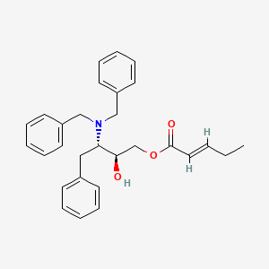 molecular formula C29H33NO3 B13797497 Pent-2-enoic acid(2S,3S)-3-dibenzylamino-2-hydroxy-4-phenylbutyl ester 
