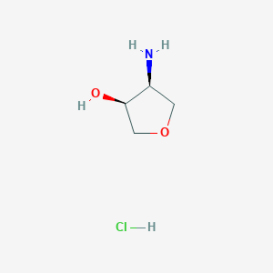 molecular formula C4H10ClNO2 B1379751 (3S,4S)-4-氨基四氢呋喃-3-醇盐酸盐 CAS No. 190792-73-5