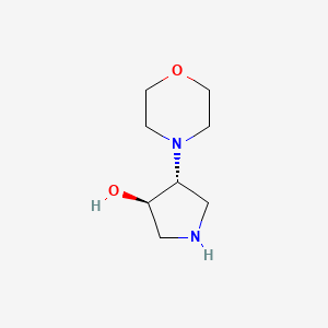 molecular formula C8H16N2O2 B1379753 (3R,4R)-4-(吗啉-4-基)吡咯烷-3-醇 CAS No. 1187339-81-6