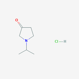 molecular formula C7H14ClNO B1379754 1-Isopropylpyrrolidin-3-one hydrochloride CAS No. 1609401-23-1