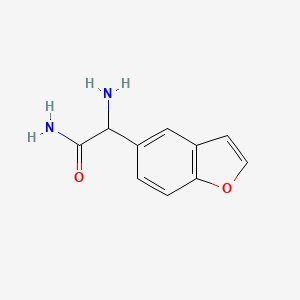 molecular formula C10H10N2O2 B13797546 2-amino-2-(1-benzofuran-5-yl)acetamide 
