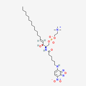 molecular formula C35H61N6O9P B13797569 Fluorescent sphingomyelin 
