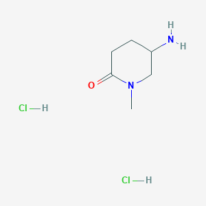 molecular formula C6H14Cl2N2O B1379757 5-氨基-1-甲基哌啶-2-酮二盐酸盐 CAS No. 1609400-96-5