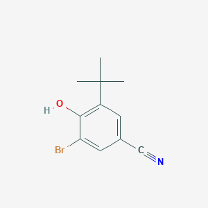 molecular formula C11H12BrNO B13797571 3-Bromo-5-tert-butyl-4-hydroxybenzonitrile CAS No. 4910-06-9