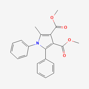 molecular formula C21H19NO4 B13797592 1H-Pyrrole-3,4-dicarboxylic acid, 2-methyl-1,5-diphenyl-, dimethyl ester CAS No. 56071-60-4