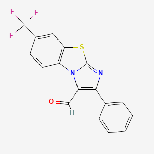 molecular formula C17H9F3N2OS B13797628 Buttpark 30\02-99 