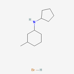 molecular formula C12H24BrN B1379763 N-Cyclopentyl-3-methylcyclohexanamine hydrobromide CAS No. 1609403-87-3