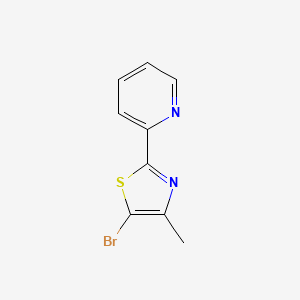 molecular formula C9H7BrN2S B1379766 2-(5-Bromo-4-methyl-1,3-thiazol-2-yl)pyridine CAS No. 850245-47-5