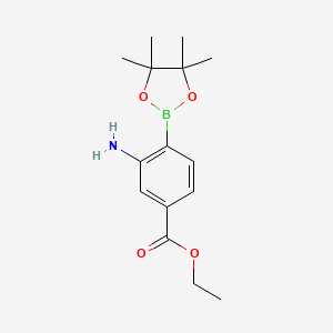 Ethyl 3-amino-4-(4,4,5,5-tetramethyl-1,3,2-dioxaborolan-2-yl)benzoate