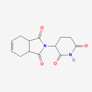molecular formula C13H14N2O4 B13797683 alpha-(1,2,3,6-Tetrahydrophthalimido)glutarimide CAS No. 69352-90-5