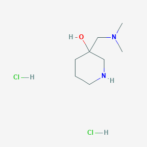 molecular formula C8H20Cl2N2O B1379771 3-[(二甲氨基)甲基]-3-哌啶醇二盐酸盐 CAS No. 1609395-56-3