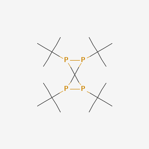 molecular formula C17H36P4 B13797712 1,2,4,5-Tetraphosphaspiro(2.2)pentane, 1,2,4,5-tetrakis(1,1-dimethylethyl)- CAS No. 86560-61-4
