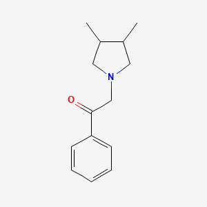 molecular formula C14H19NO B13797716 2-(3,4-Dimethyl-1-pyrrolidinyl)-1-phenylethanone 