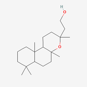 molecular formula C20H36O2 B13797727 Dodecahydro-3,4a,7,7,10a-pentamethyl-1H-naphtho[2,1-b]pyran-3-ethanol 