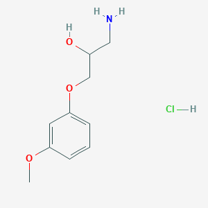 molecular formula C10H16ClNO3 B1379773 1-Amino-3-(3-methoxyphenoxy)-2-propanol hydrochloride CAS No. 1609400-65-8