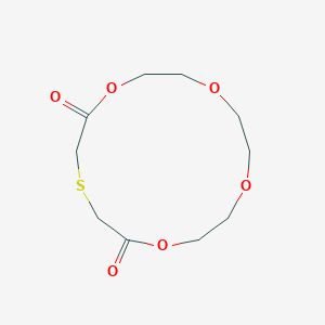 molecular formula C10H16O6S B13797732 1,4,7,10-Tetraoxa-13-thiacyclopentadecane-11,15-dione CAS No. 63689-63-4