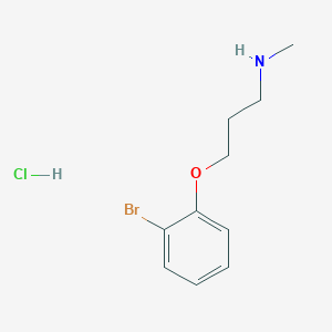 molecular formula C10H15BrClNO B1379775 [3-(2-溴苯氧基)丙基]甲胺盐酸盐 CAS No. 1609402-76-7