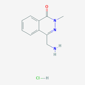 molecular formula C10H12ClN3O B1379776 4-(aminomethyl)-2-methylphthalazin-1(2H)-one hydrochloride CAS No. 49837-96-9