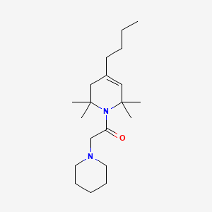 molecular formula C20H36N2O B13797778 Pyridine, 4-butyl-1-(piperidinoacetyl)-1,2,3,6-tetrahydro-2,2,6,6-tetramethyl- CAS No. 53725-48-7