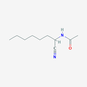 molecular formula C10H18N2O B13797800 n-Heptylamine, N-acetyl-1-cyano- 